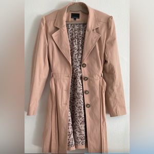 Pink trench coat